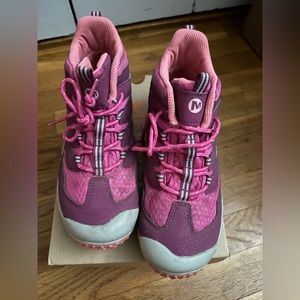 Kids Boots Merrell Kids' Chameleon 7 Access Mid Waterproof Hiking Boot